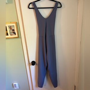 Old Navy Women's Slate Blue Powersoft Jumpsuit, 25” inseam